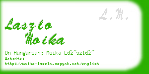 laszlo moika business card